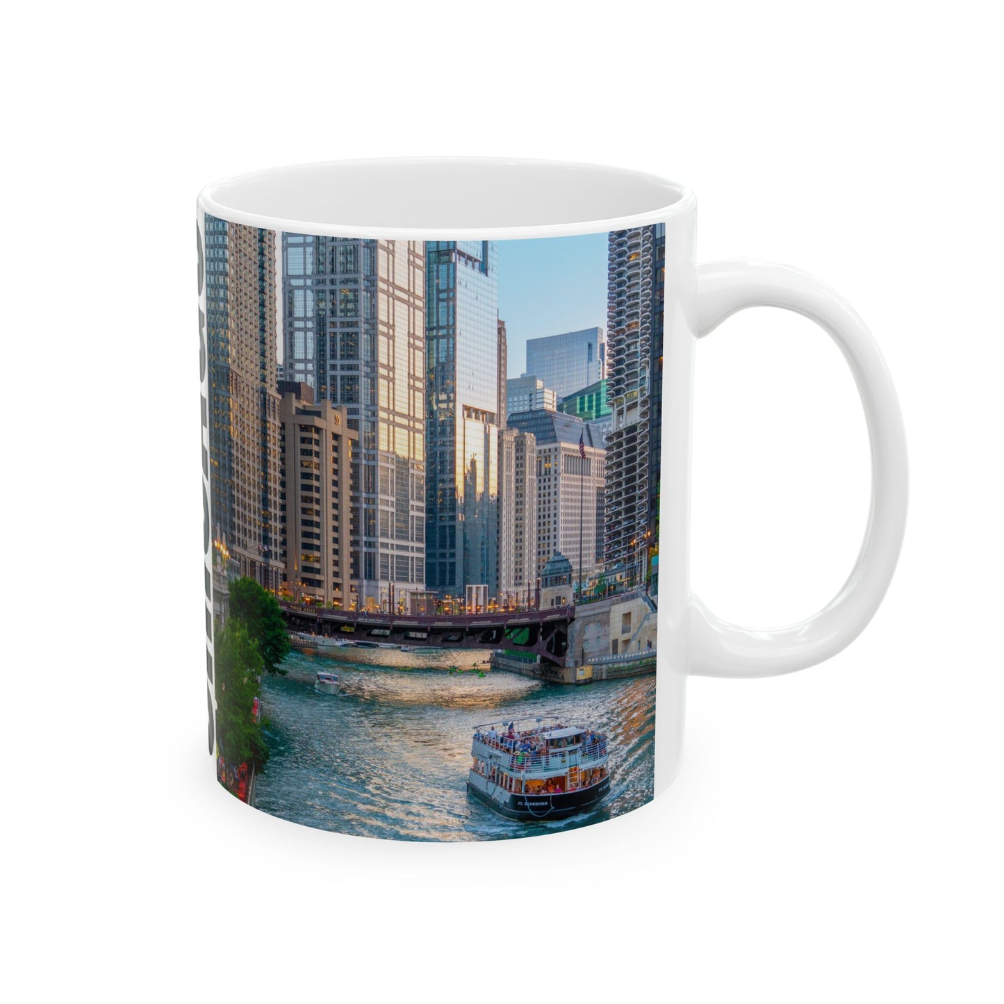Chicago Coffee Mug, Coffee Gift for Her or Him, Coffee Cup Custom, Kitchen Decor, Small Office Gift, Gifts for Mom, Dad, Coworker, Employees