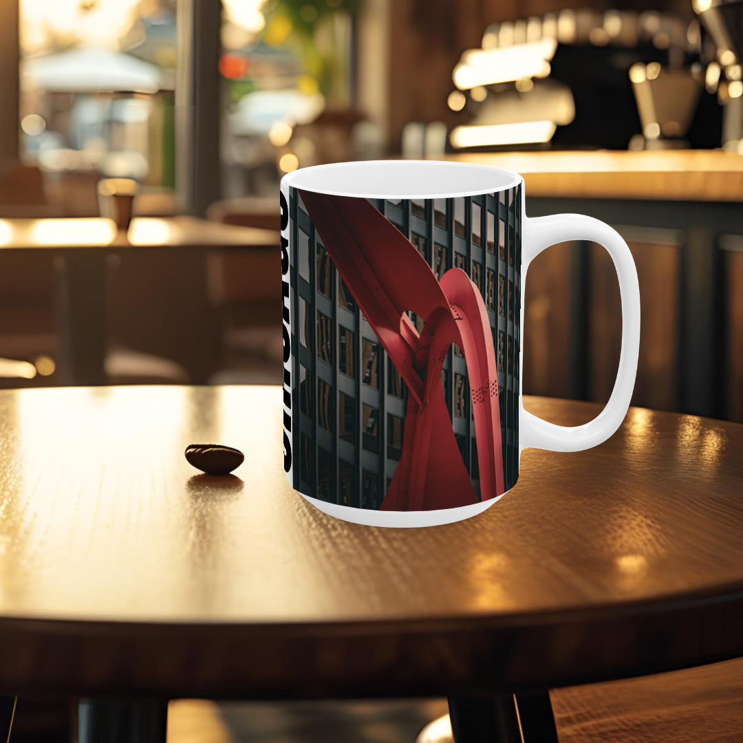 Chicago Coffee Mug, Coffee Gift for Her or Him, Coffee Cup Custom, Kitchen Decor, Small Office Gift, Gifts for Mom, Dad, Coworker, Employees