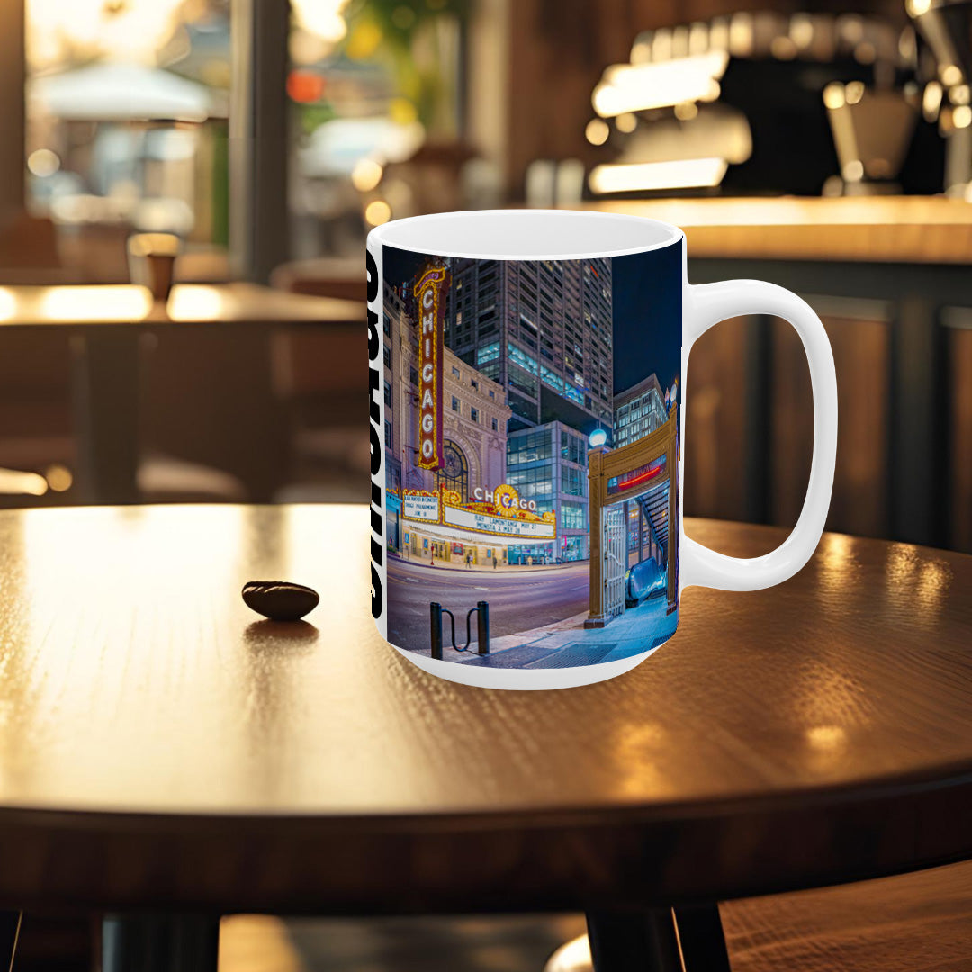 Chicago Coffee Mug, Coffee Gift for Her or Him, Coffee Cup Custom, Kitchen Decor, Small Office Gift, Gifts for Mom, Dad, Coworker, Employees
