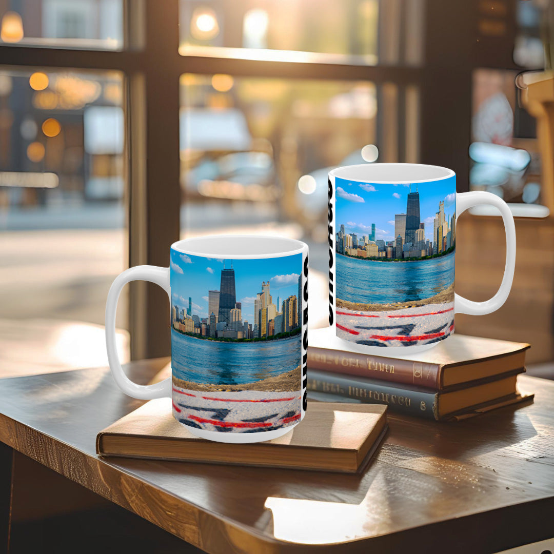 Chicago Coffee Mug, Coffee Gift for Her or Him, Coffee Cup Custom, Kitchen Decor, Small Office Gift, Gifts for Mom, Dad, Coworker, Employees