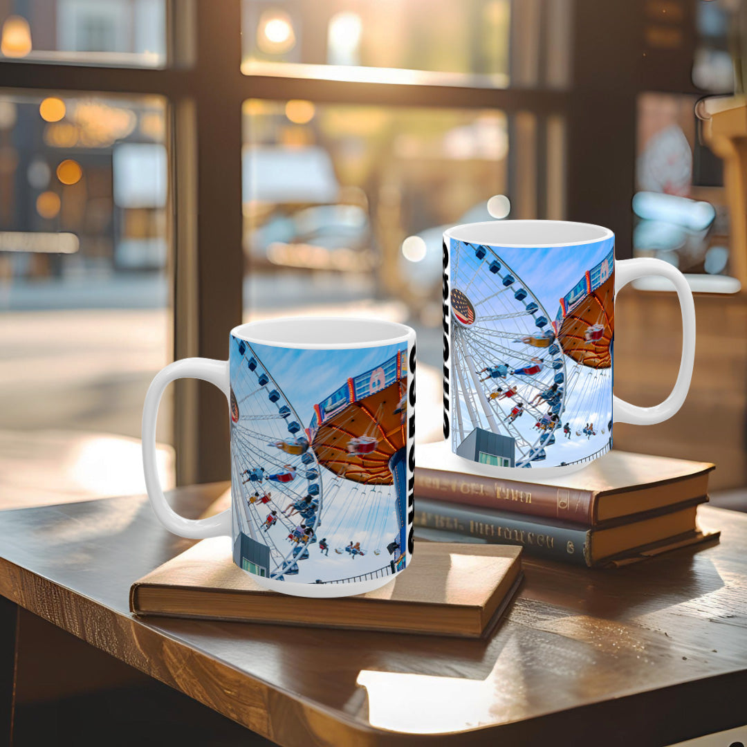 Chicago Coffee Mug, Coffee Gift for Her or Him, Coffee Cup Custom, Kitchen Decor, Small Office Gift, Gifts for Mom, Dad, Coworker, Employees