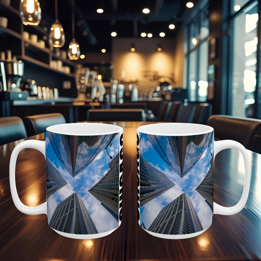 Chicago Coffee Mug, Coffee Gift for Her or Him, Coffee Cup Custom, Kitchen Decor, Small Office Gift, Gifts for Mom, Dad, Coworker, Employees