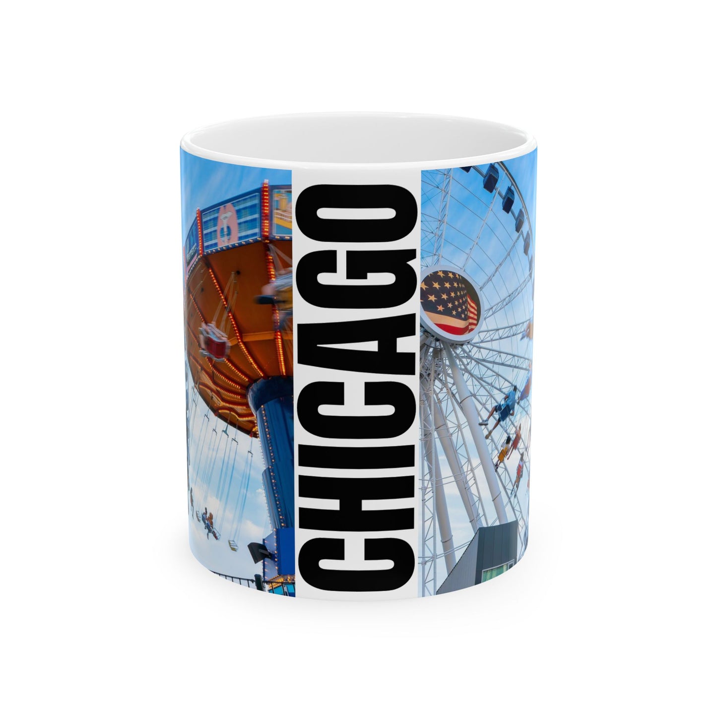 Chicago Coffee Mug, Coffee Gift for Her or Him, Coffee Cup Custom, Kitchen Decor, Small Office Gift, Gifts for Mom, Dad, Coworker, Employees
