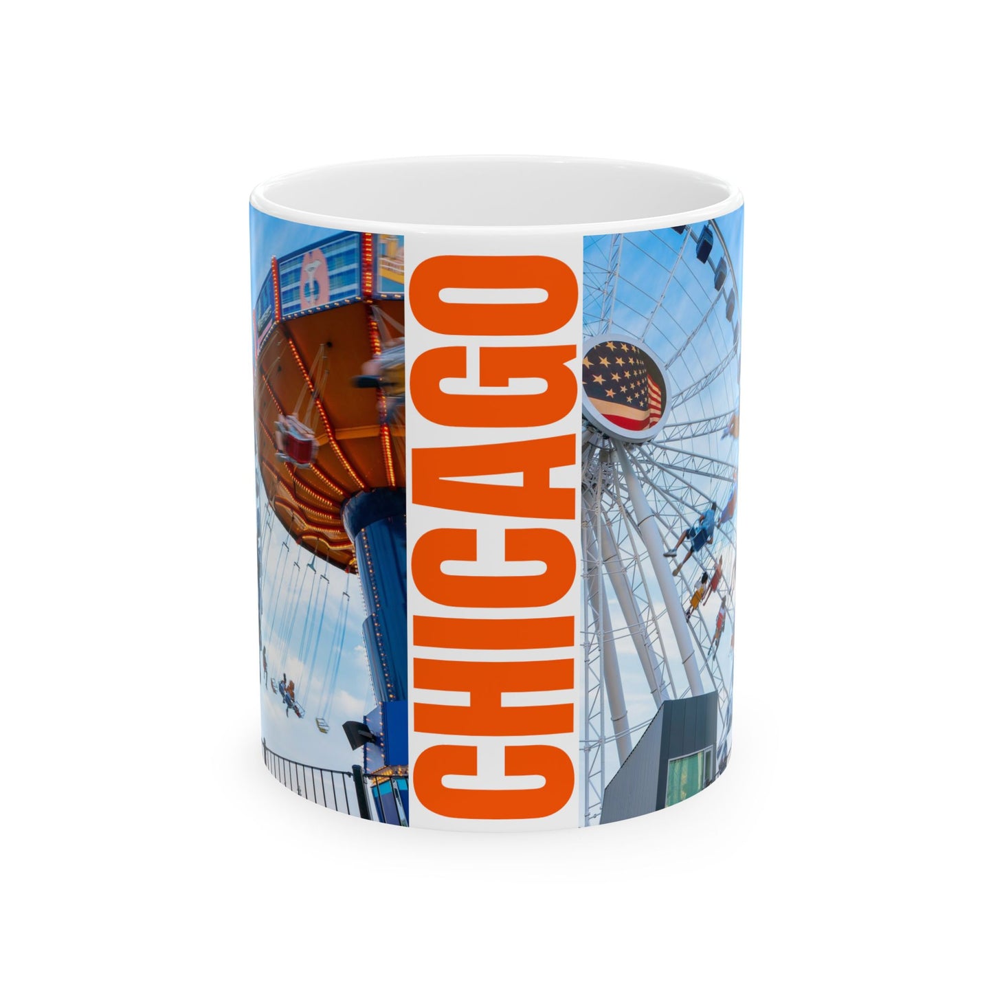 Chicago Coffee Mug, Coffee Gift for Her or Him, Coffee Cup Custom, Kitchen Decor, Small Office Gift, Gifts for Mom, Dad, Coworker, Employees
