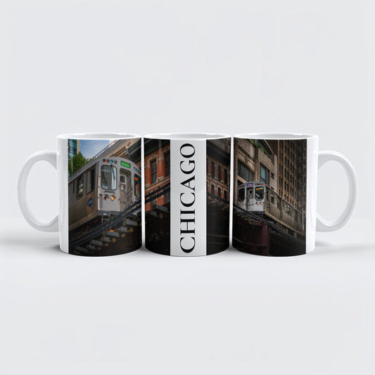Chicago L-Train Coffee Mug – Real City Photography | 11oz & 15oz Ceramic Mug