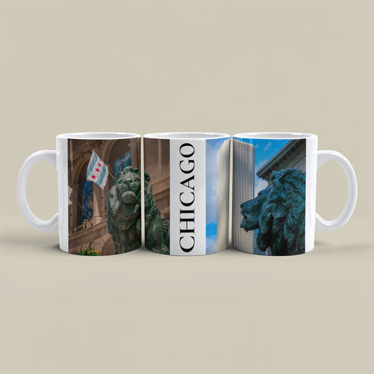 Chicago Lions Coffee Mug – Real City Photography | 11oz & 15oz Ceramic Mug