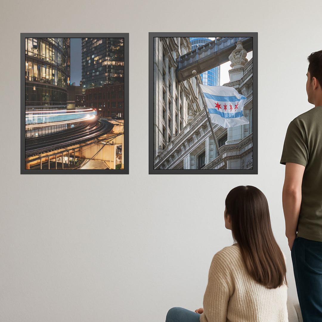 Own Chicago: Chicago Flag Limited Edition Cityscape Photography Print – Fine Art, Semi-Gloss, or Matte – Framed or Unframed Luxury Wall Art