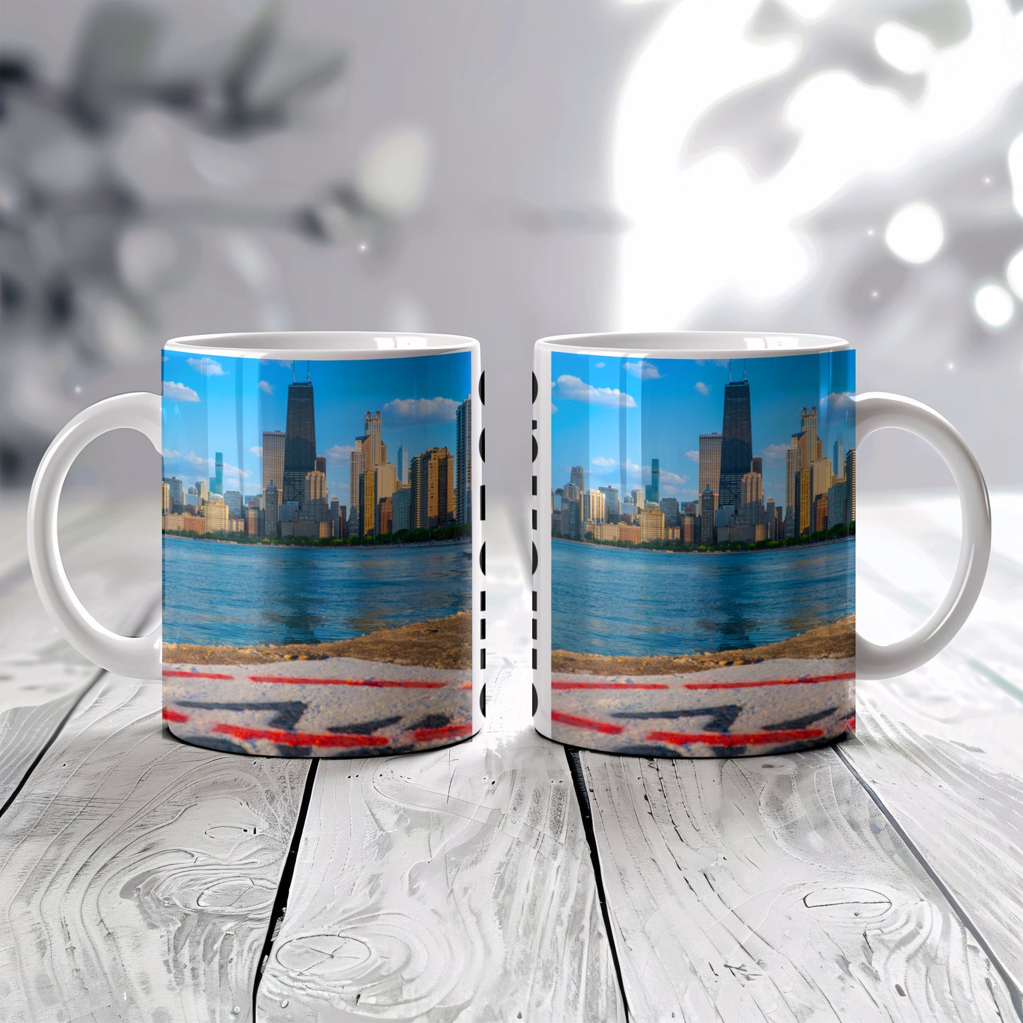 Chicago Coffee Mug, Coffee Gift for Her or Him, Coffee Cup Custom, Kitchen Decor, Small Office Gift, Gifts for Mom, Dad, Coworker, Employees