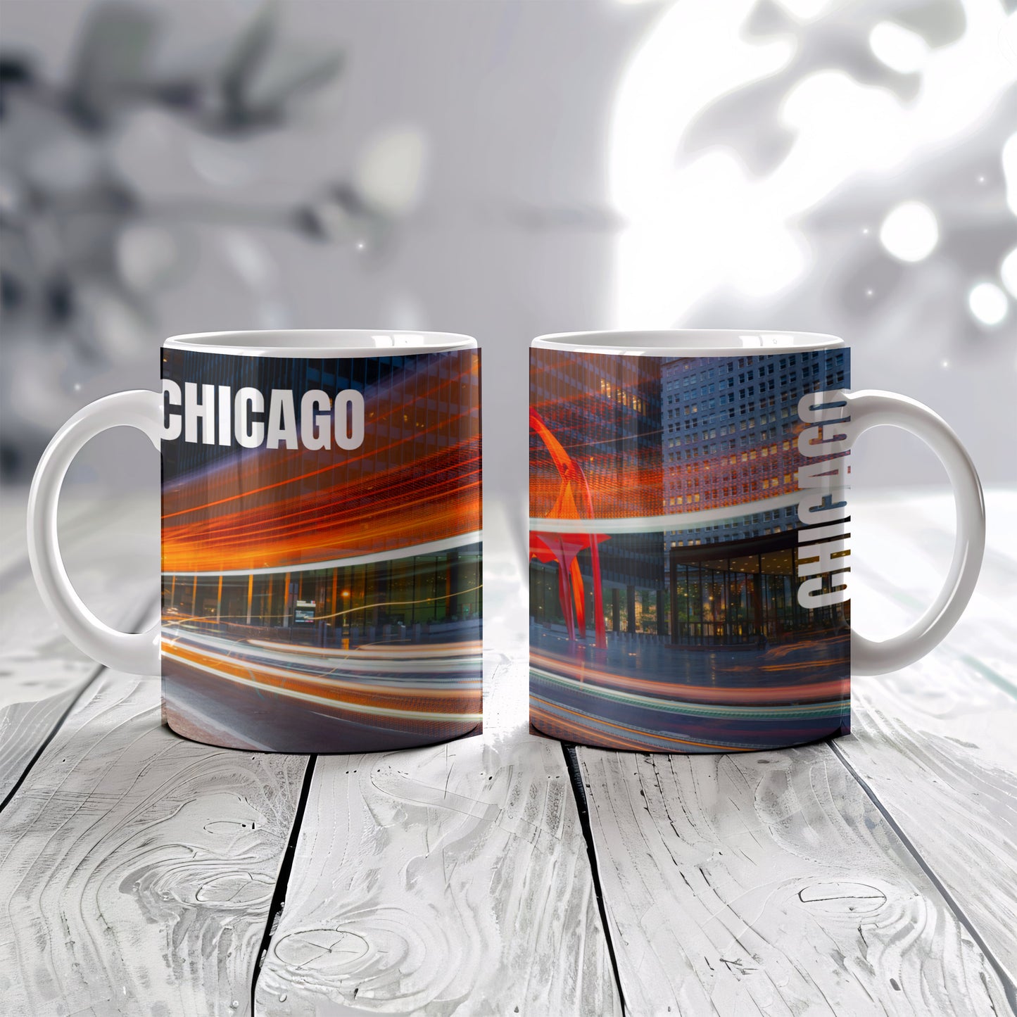 Chicago Coffee Mug, Coffee Gift for Her or Him, Coffee Cup Custom, Kitchen Decor, Small Office Gift, Gifts for Mom, Dad, Coworker, Employees