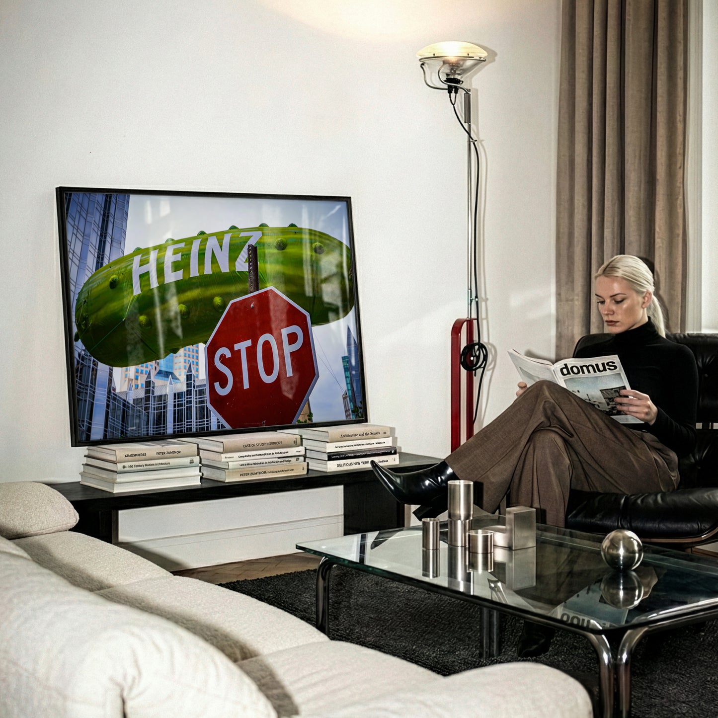 A STOP sign and a Pickle – Modern City Photography Print