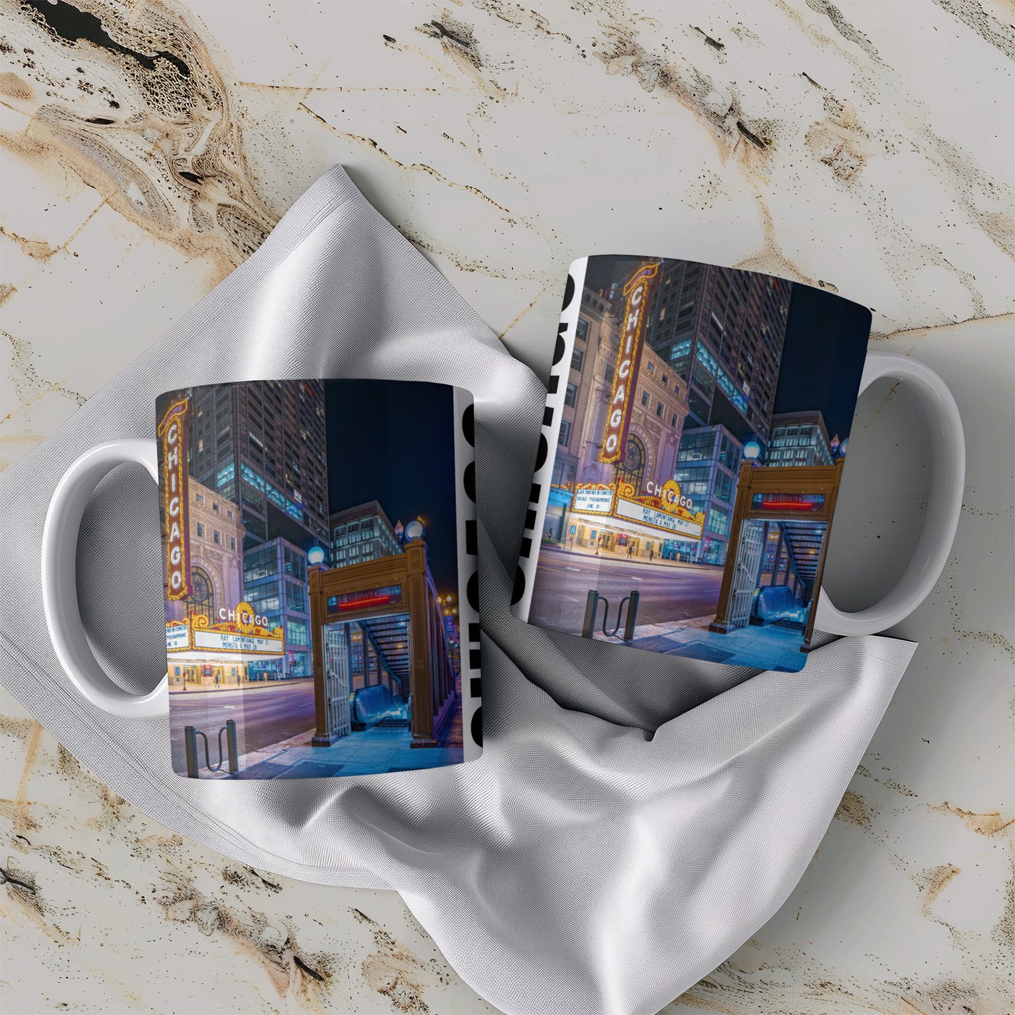 Chicago Coffee Mug, Coffee Gift for Her or Him, Coffee Cup Custom, Kitchen Decor, Small Office Gift, Gifts for Mom, Dad, Coworker, Employees