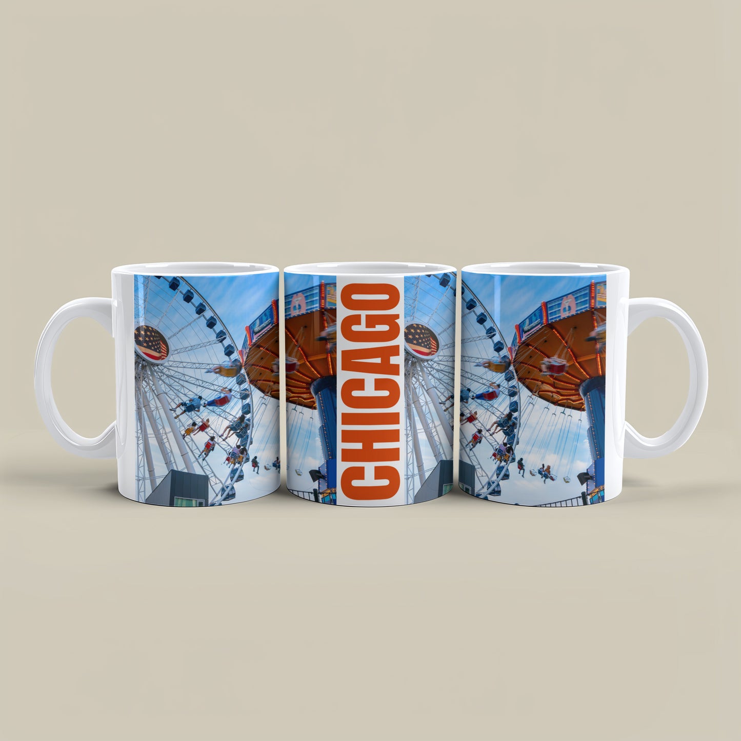 Chicago Coffee Mug, Coffee Gift for Her or Him, Coffee Cup Custom, Kitchen Decor, Small Office Gift, Gifts for Mom, Dad, Coworker, Employees