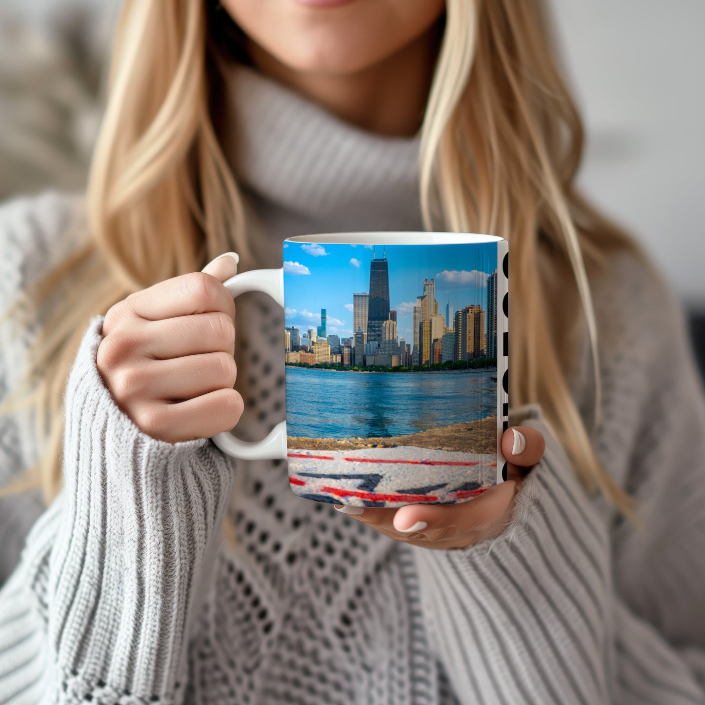 Chicago Coffee Mug, Coffee Gift for Her or Him, Coffee Cup Custom, Kitchen Decor, Small Office Gift, Gifts for Mom, Dad, Coworker, Employees