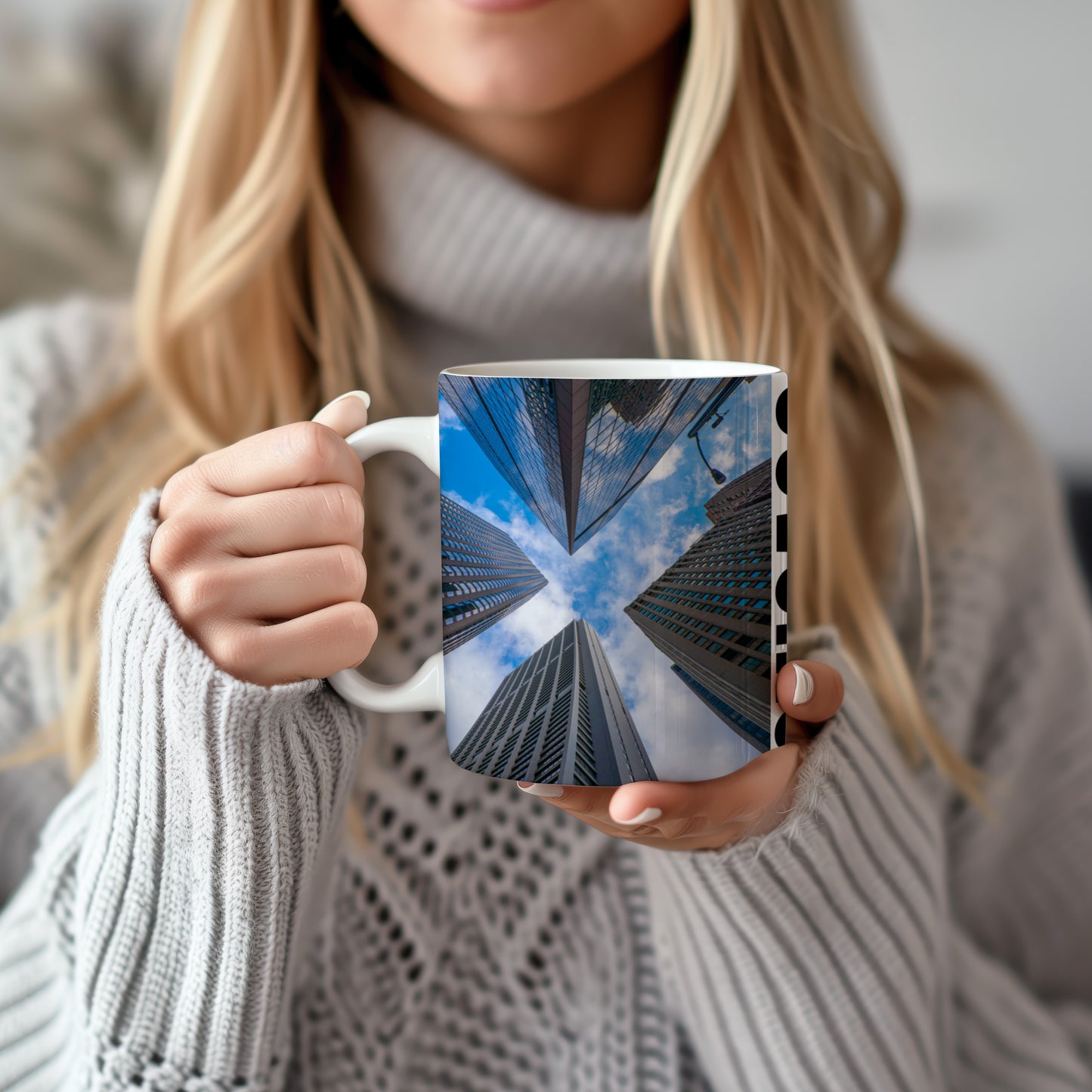 Chicago Coffee Mug, Coffee Gift for Her or Him, Coffee Cup Custom, Kitchen Decor, Small Office Gift, Gifts for Mom, Dad, Coworker, Employees