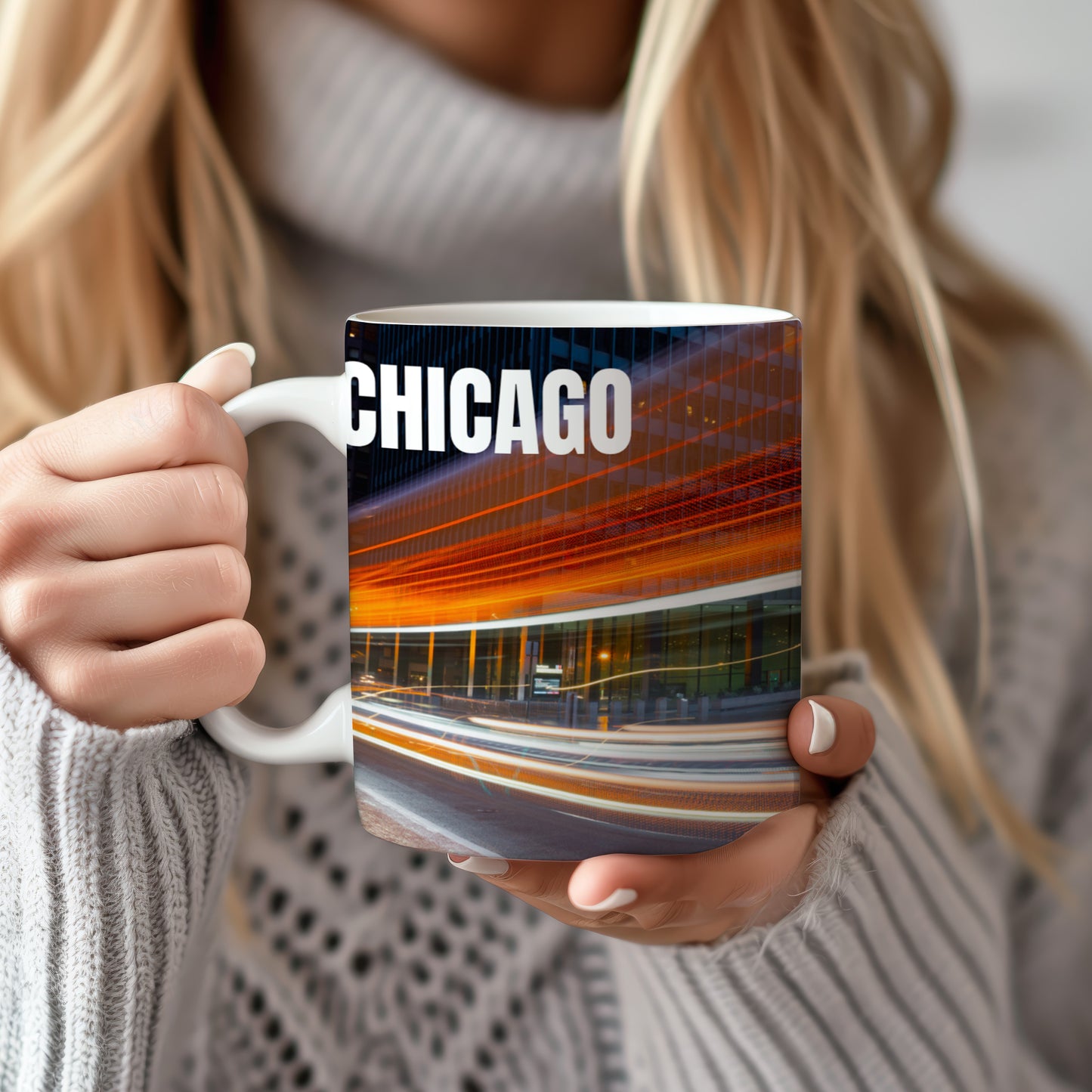 Chicago Coffee Mug, Coffee Gift for Her or Him, Coffee Cup Custom, Kitchen Decor, Small Office Gift, Gifts for Mom, Dad, Coworker, Employees