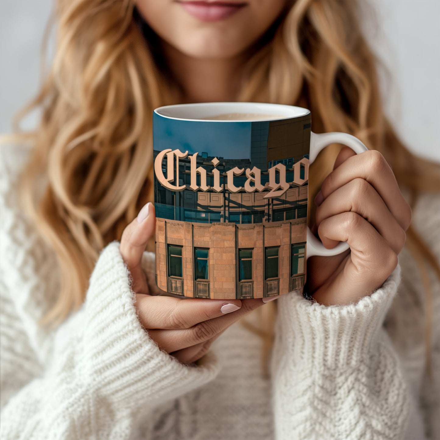 Chicago Coffee Mug, Coffee Gift for Her or Him, Coffee Cup Custom, Kitchen Decor, Small Office Gift, Gifts for Mom, Dad, Coworker, Employees