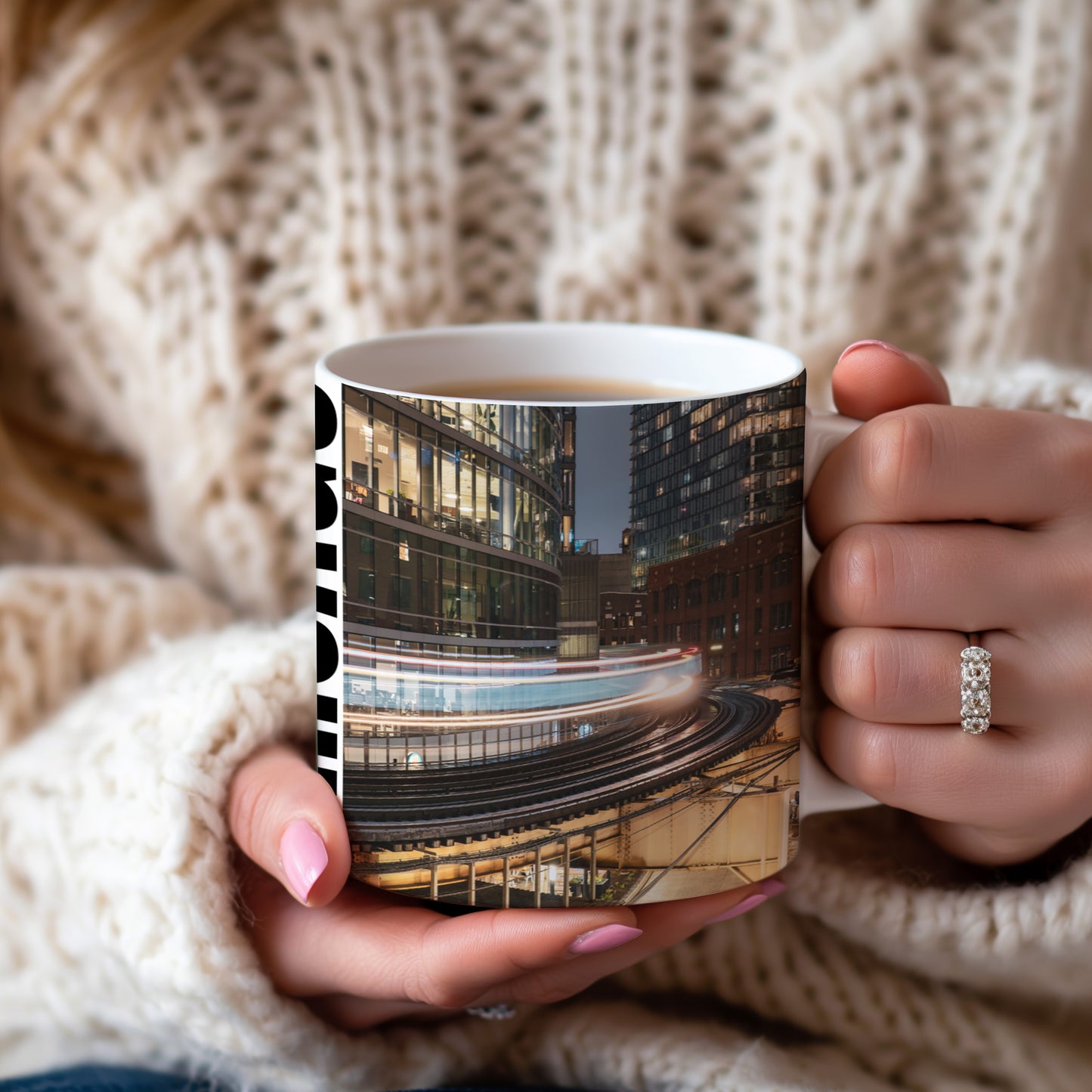 Chicago Coffee Mug, Coffee Gift for Her or Him, Coffee Cup Custom, Kitchen Decor, Small Office Gift, Gifts for Mom, Dad, Coworker, Employees