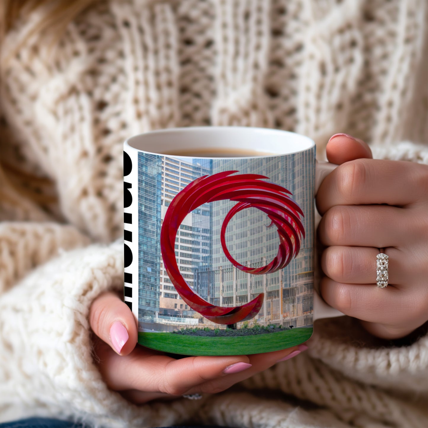 Chicago Coffee Mug, Coffee Gift for Her or Him, Coffee Cup Custom, Kitchen Decor, Small Office Gift, Gifts for Mom, Dad, Coworker, Employees