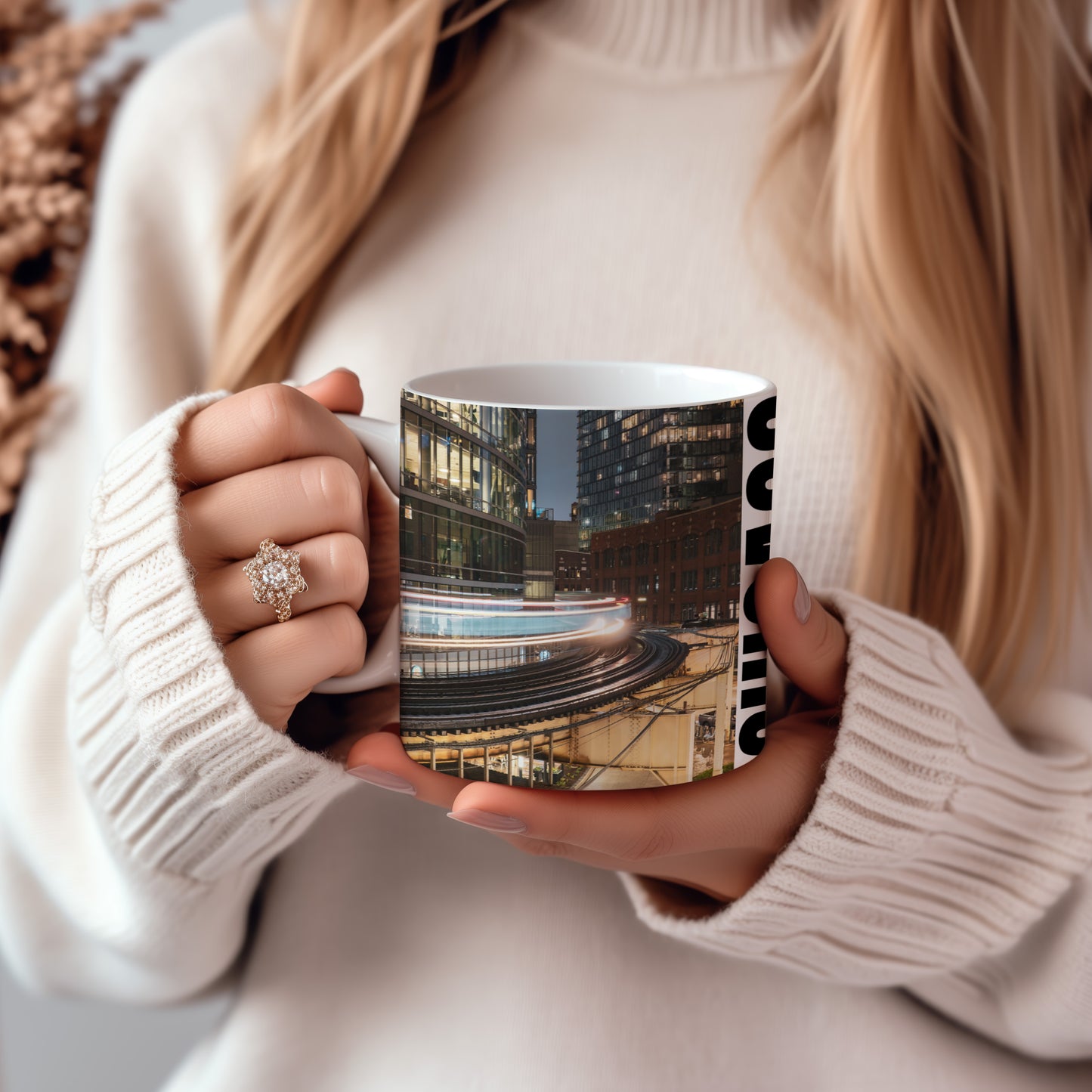 Chicago Coffee Mug, Coffee Gift for Her or Him, Coffee Cup Custom, Kitchen Decor, Small Office Gift, Gifts for Mom, Dad, Coworker, Employees