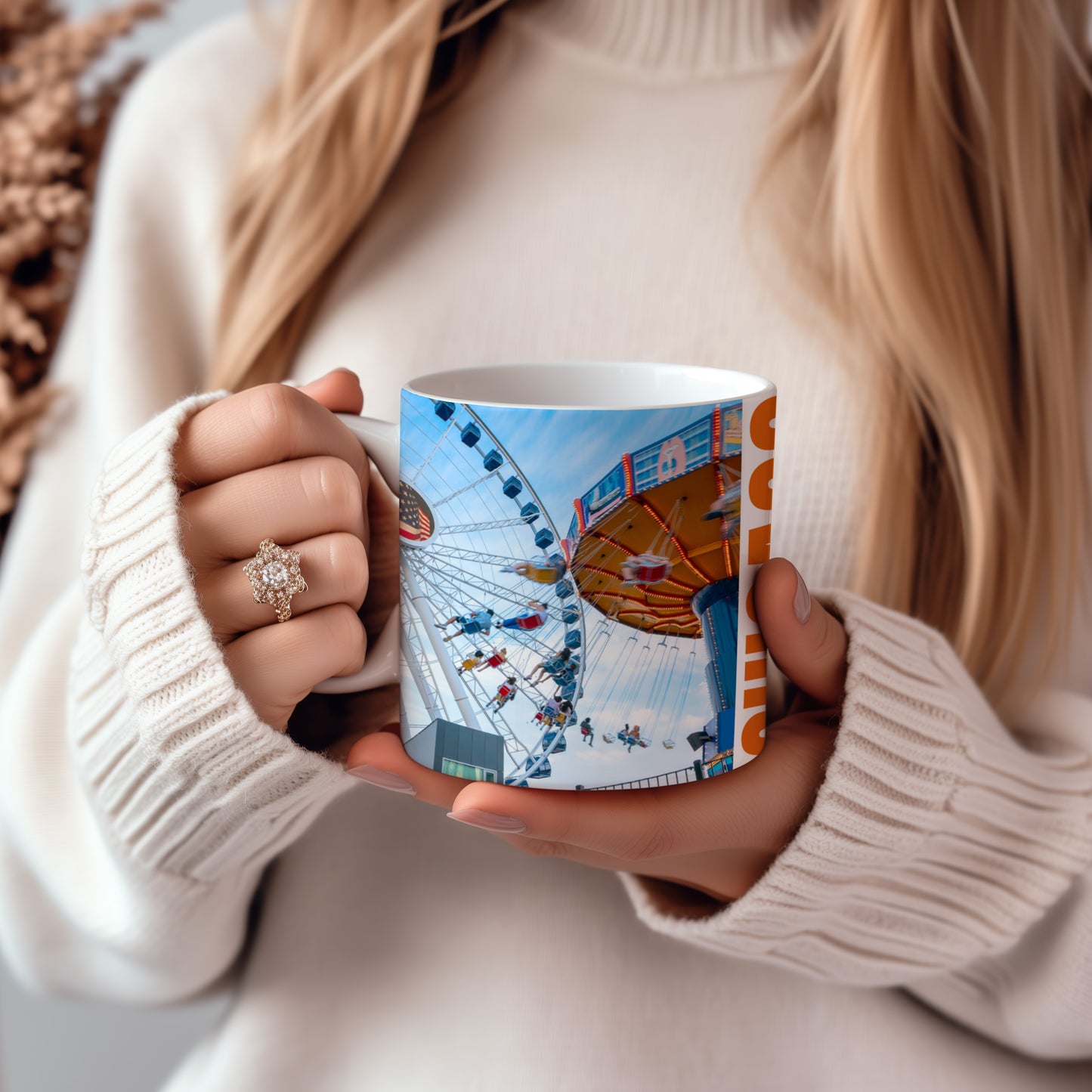 Chicago Coffee Mug, Coffee Gift for Her or Him, Coffee Cup Custom, Kitchen Decor, Small Office Gift, Gifts for Mom, Dad, Coworker, Employees