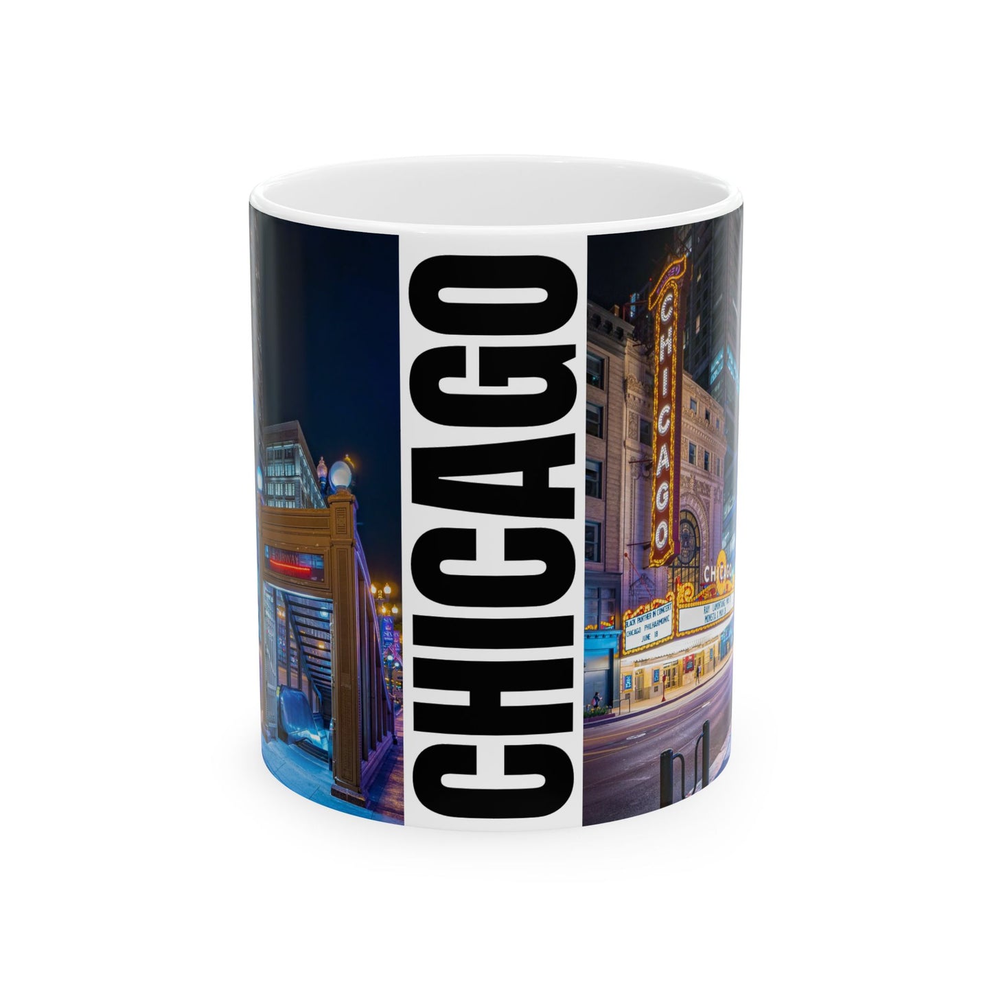 Chicago Coffee Mug, Coffee Gift for Her or Him, Coffee Cup Custom, Kitchen Decor, Small Office Gift, Gifts for Mom, Dad, Coworker, Employees