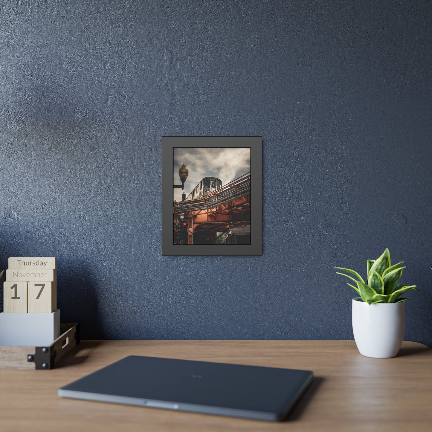 Own Chicago: Moody Train Limited Edition Cityscape Photography Print – Fine Art, Semi-Gloss, or Matte – Framed or Unframed Luxury Wall Art