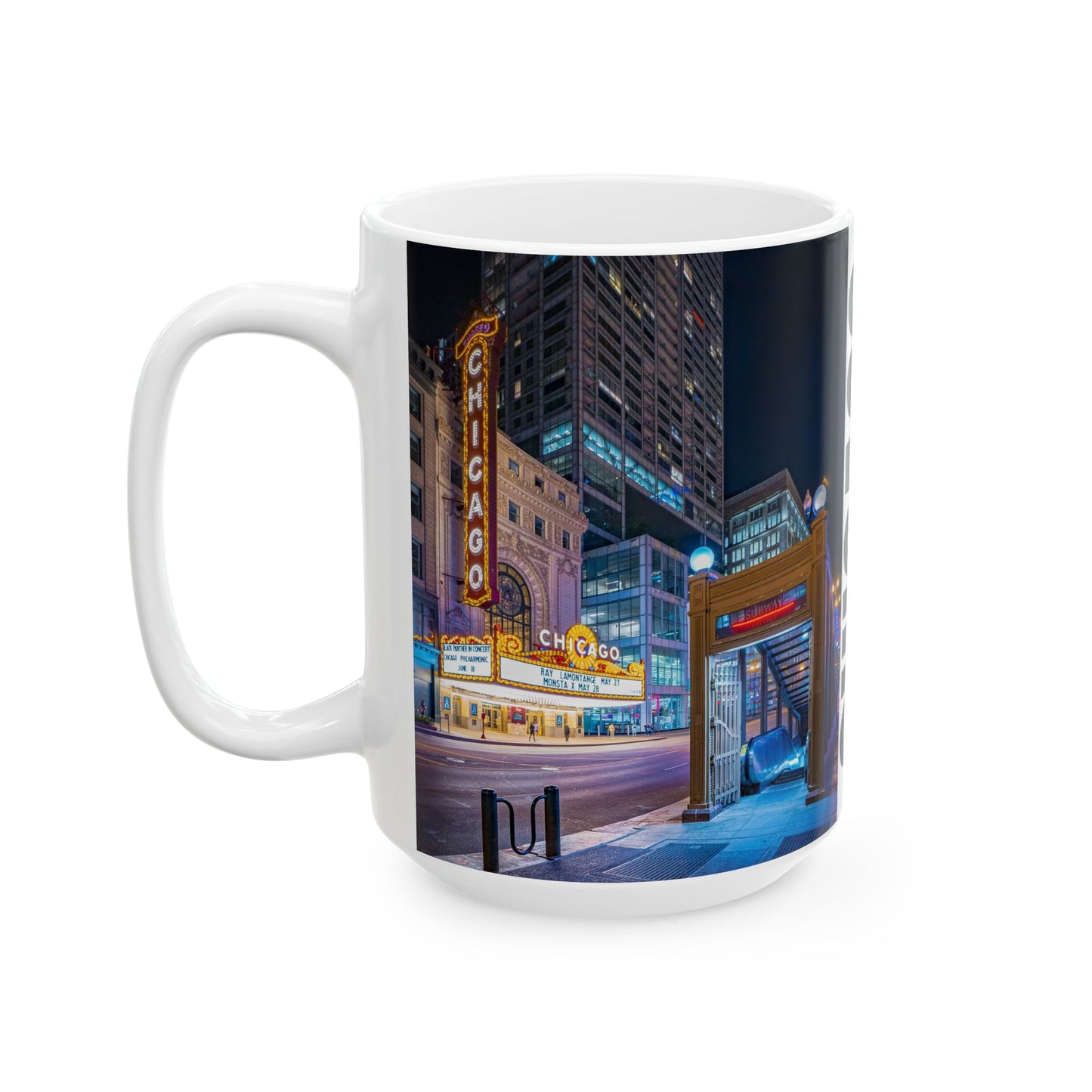 Chicago Coffee Mug, Coffee Gift for Her or Him, Coffee Cup Custom, Kitchen Decor, Small Office Gift, Gifts for Mom, Dad, Coworker, Employees