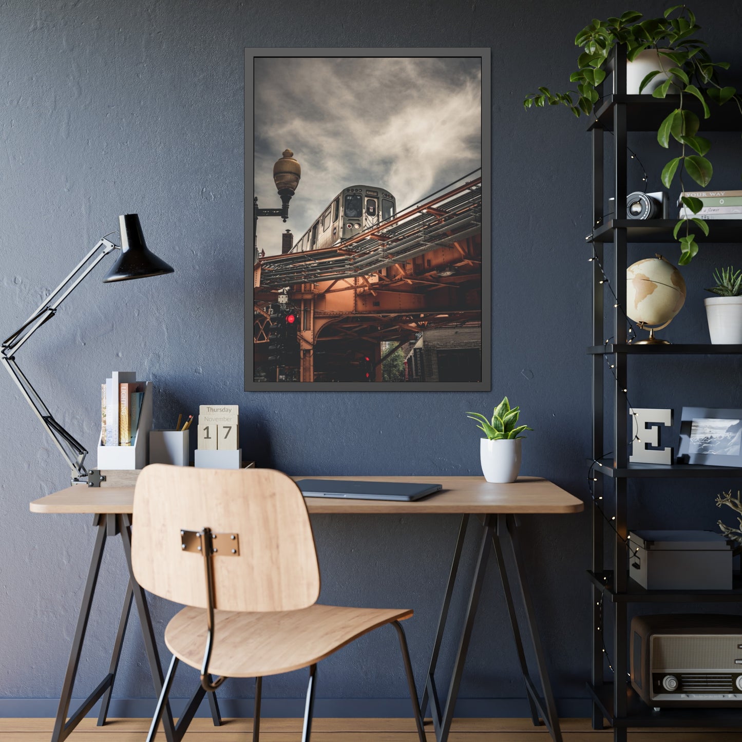 Own Chicago: Moody Train Limited Edition Cityscape Photography Print – Fine Art, Semi-Gloss, or Matte – Framed or Unframed Luxury Wall Art