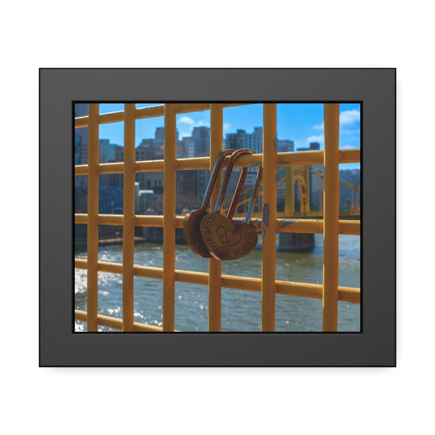 Copy of Own Pittsburgh: Limited Edition 2 Lovers in Pittsburgh Cityscape Photography Print – Featuring the Golden Triangle, Steelers, Penguins, Yellow Bridges & More – Fine Art, Semi-Gloss, or Matte – Framed or Unframed Luxury Wall Art