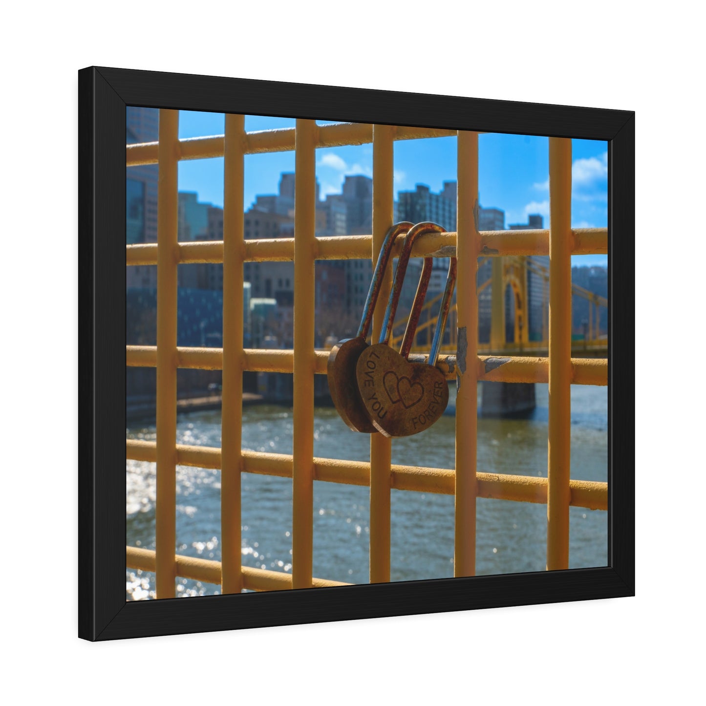 Copy of Own Pittsburgh: Limited Edition 2 Lovers in Pittsburgh Cityscape Photography Print – Featuring the Golden Triangle, Steelers, Penguins, Yellow Bridges & More – Fine Art, Semi-Gloss, or Matte – Framed or Unframed Luxury Wall Art