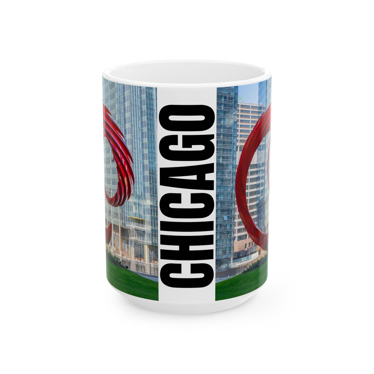 Chicago Coffee Mug, Coffee Gift for Her or Him, Coffee Cup Custom, Kitchen Decor, Small Office Gift, Gifts for Mom, Dad, Coworker, Employees