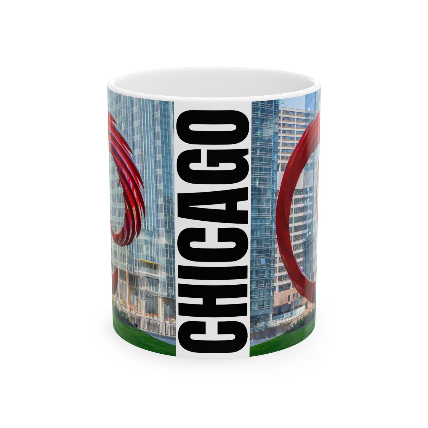 Chicago Coffee Mug, Coffee Gift for Her or Him, Coffee Cup Custom, Kitchen Decor, Small Office Gift, Gifts for Mom, Dad, Coworker, Employees
