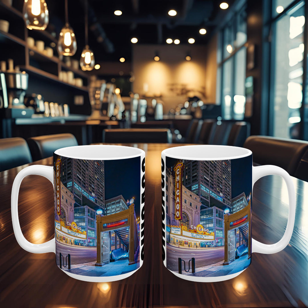 Chicago Coffee Mug, Coffee Gift for Her or Him, Coffee Cup Custom, Kitchen Decor, Small Office Gift, Gifts for Mom, Dad, Coworker, Employees