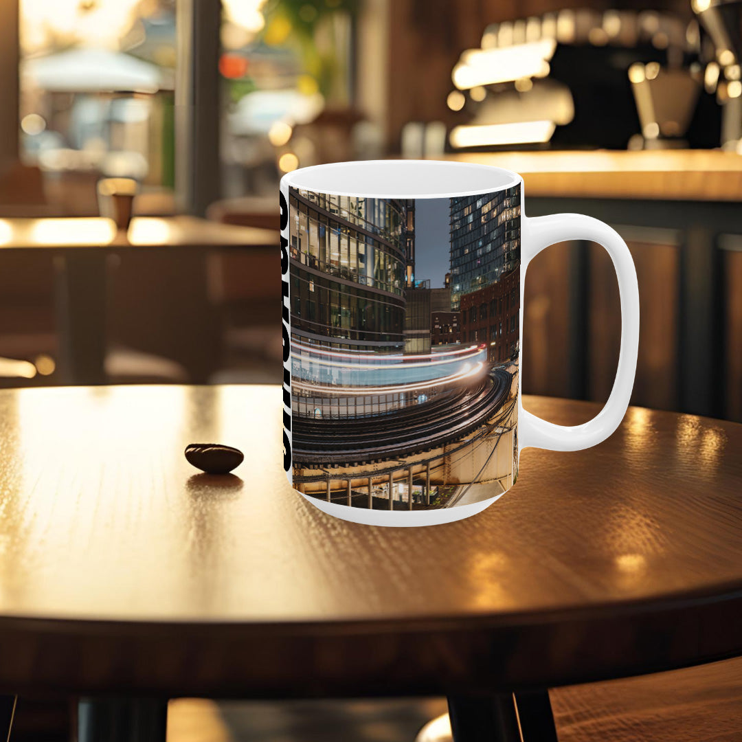 Chicago Coffee Mug, Coffee Gift for Her or Him, Coffee Cup Custom, Kitchen Decor, Small Office Gift, Gifts for Mom, Dad, Coworker, Employees