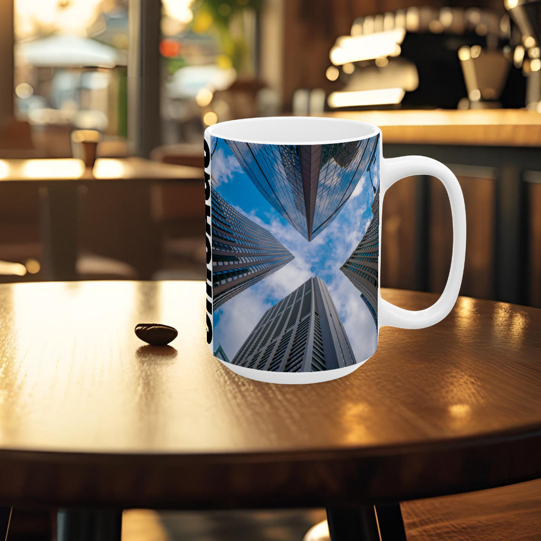 Chicago Coffee Mug, Coffee Gift for Her or Him, Coffee Cup Custom, Kitchen Decor, Small Office Gift, Gifts for Mom, Dad, Coworker, Employees