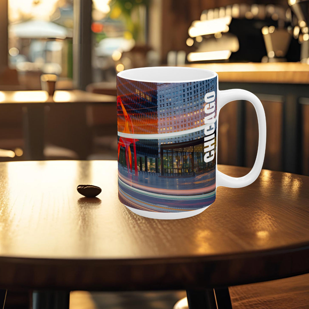Chicago Coffee Mug, Coffee Gift for Her or Him, Coffee Cup Custom, Kitchen Decor, Small Office Gift, Gifts for Mom, Dad, Coworker, Employees