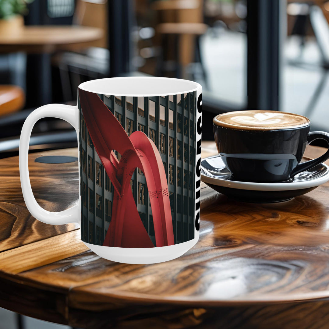 Chicago Coffee Mug, Coffee Gift for Her or Him, Coffee Cup Custom, Kitchen Decor, Small Office Gift, Gifts for Mom, Dad, Coworker, Employees