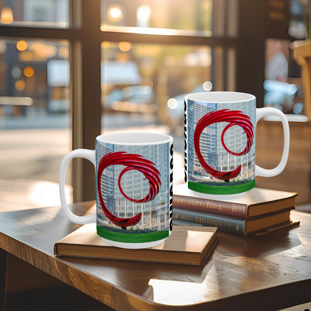 Chicago Coffee Mug, Coffee Gift for Her or Him, Coffee Cup Custom, Kitchen Decor, Small Office Gift, Gifts for Mom, Dad, Coworker, Employees