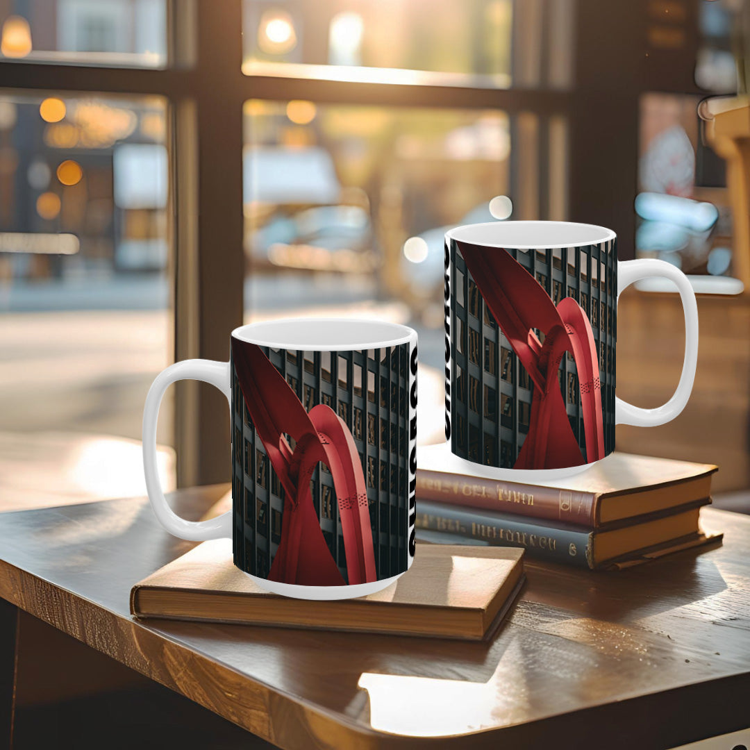 Chicago Coffee Mug, Coffee Gift for Her or Him, Coffee Cup Custom, Kitchen Decor, Small Office Gift, Gifts for Mom, Dad, Coworker, Employees