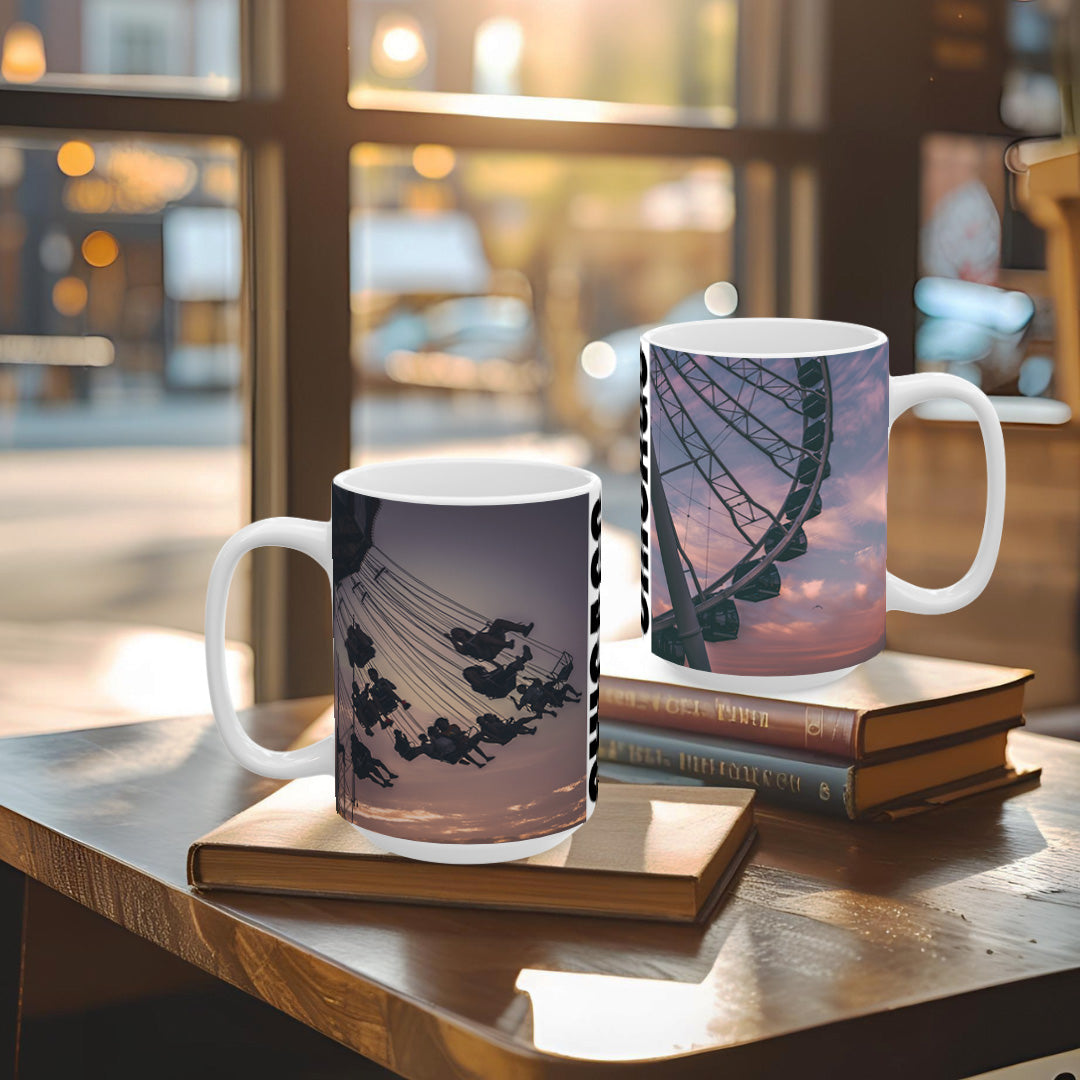 Chicago Coffee Mug, Coffee Gift for Her or Him, Coffee Cup Custom, Kitchen Decor, Small Office Gift, Gifts for Mom, Dad, Coworker, Employees
