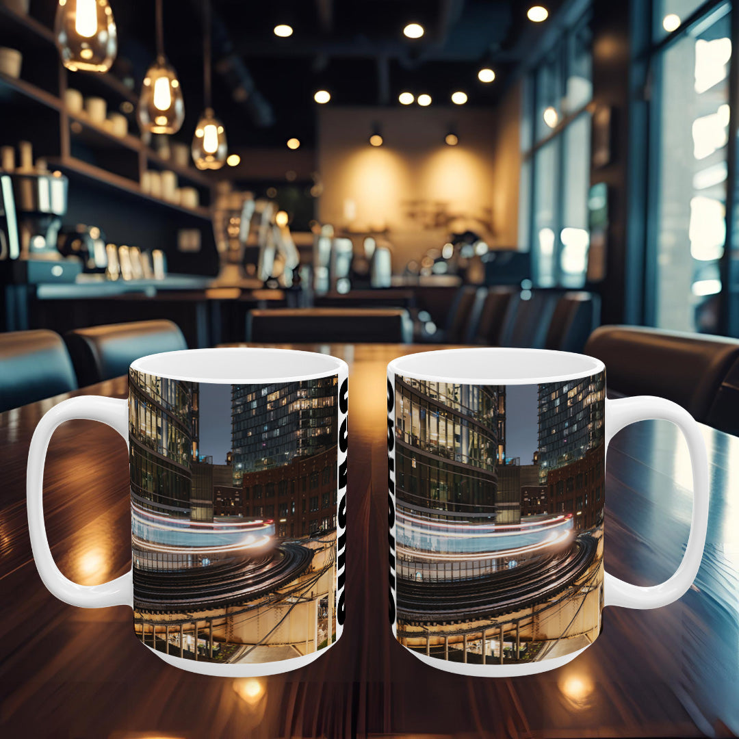 Chicago Coffee Mug, Coffee Gift for Her or Him, Coffee Cup Custom, Kitchen Decor, Small Office Gift, Gifts for Mom, Dad, Coworker, Employees