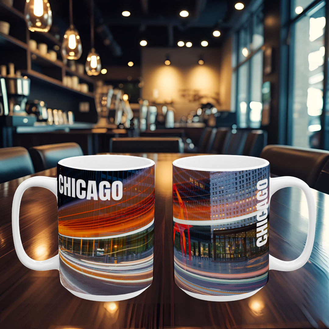 Chicago Coffee Mug, Coffee Gift for Her or Him, Coffee Cup Custom, Kitchen Decor, Small Office Gift, Gifts for Mom, Dad, Coworker, Employees