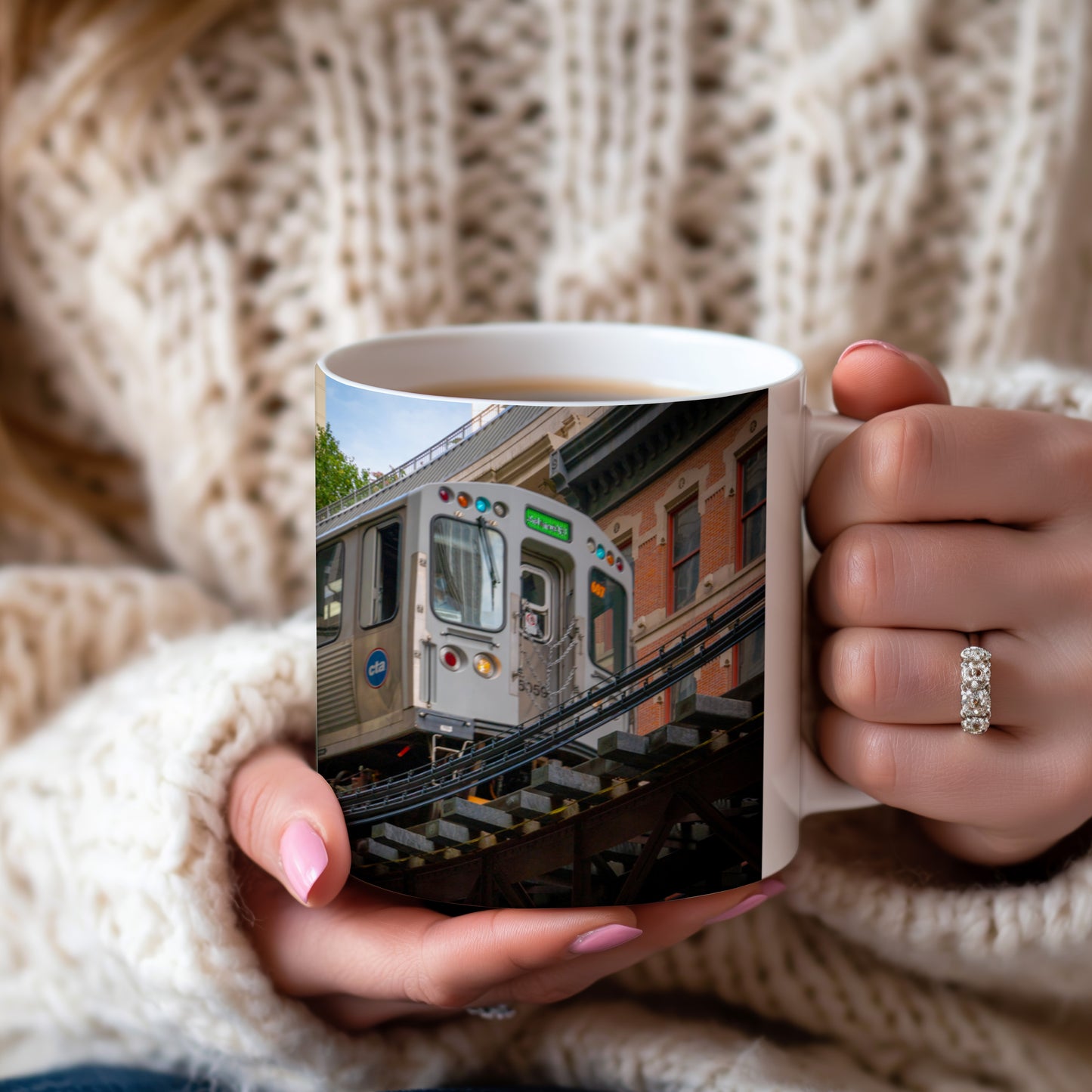 Chicago L-Train Coffee Mug – Real City Photography | 11oz & 15oz Ceramic Mug