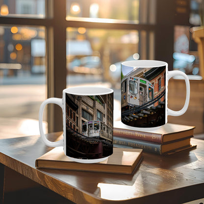 Chicago L-Train Coffee Mug – Real City Photography | 11oz & 15oz Ceramic Mug
