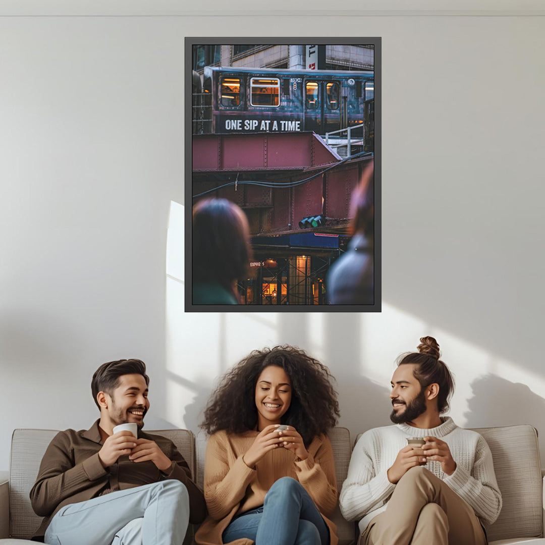 One Sip at a Time – Chicago Urban Photography Print