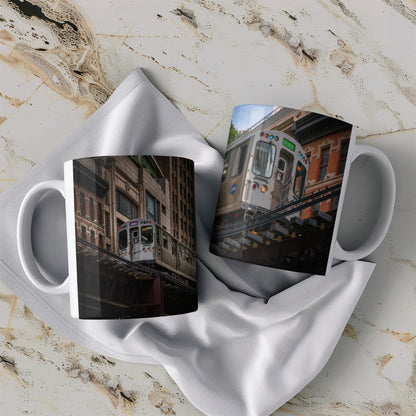 Chicago L-Train Coffee Mug – Real City Photography | 11oz & 15oz Ceramic Mug