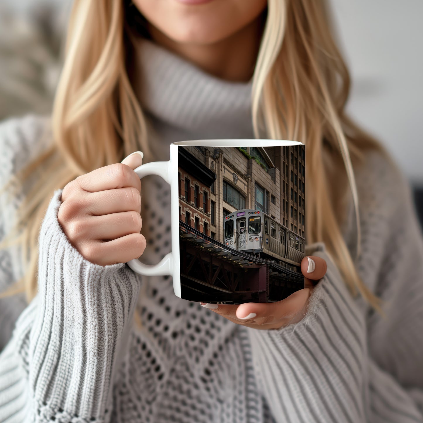 Chicago L-Train Coffee Mug – Real City Photography | 11oz & 15oz Ceramic Mug
