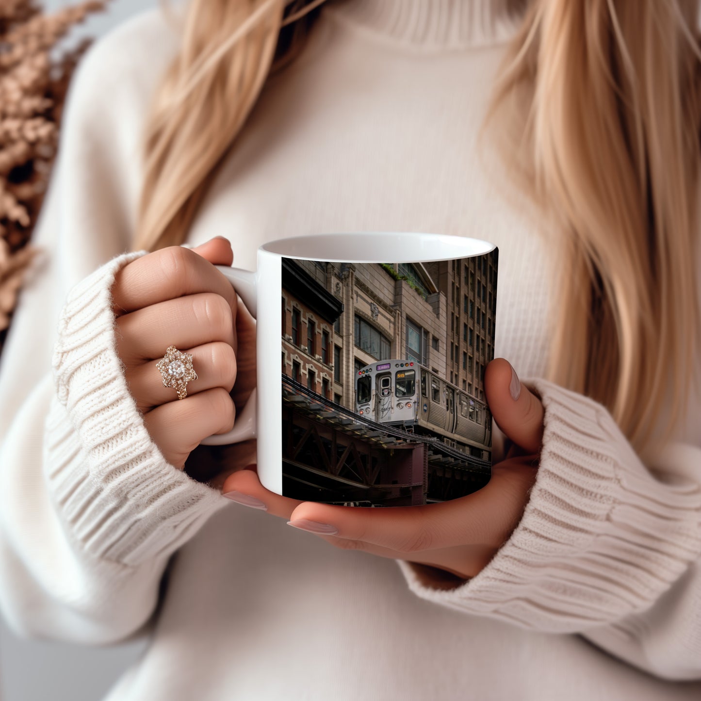 Chicago L-Train Coffee Mug – Real City Photography | 11oz & 15oz Ceramic Mug