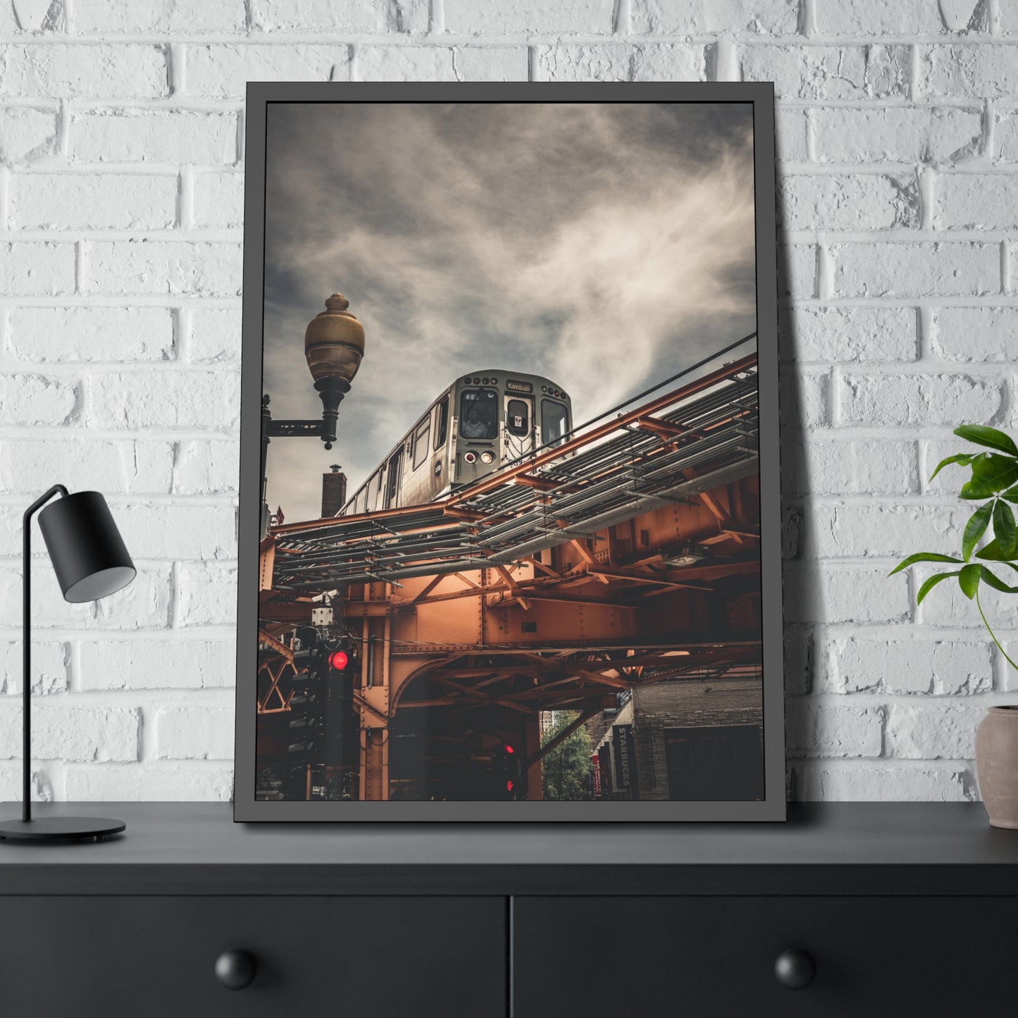 Own Chicago: Moody Train Limited Edition Cityscape Photography Print – Fine Art, Semi-Gloss, or Matte – Framed or Unframed Luxury Wall Art