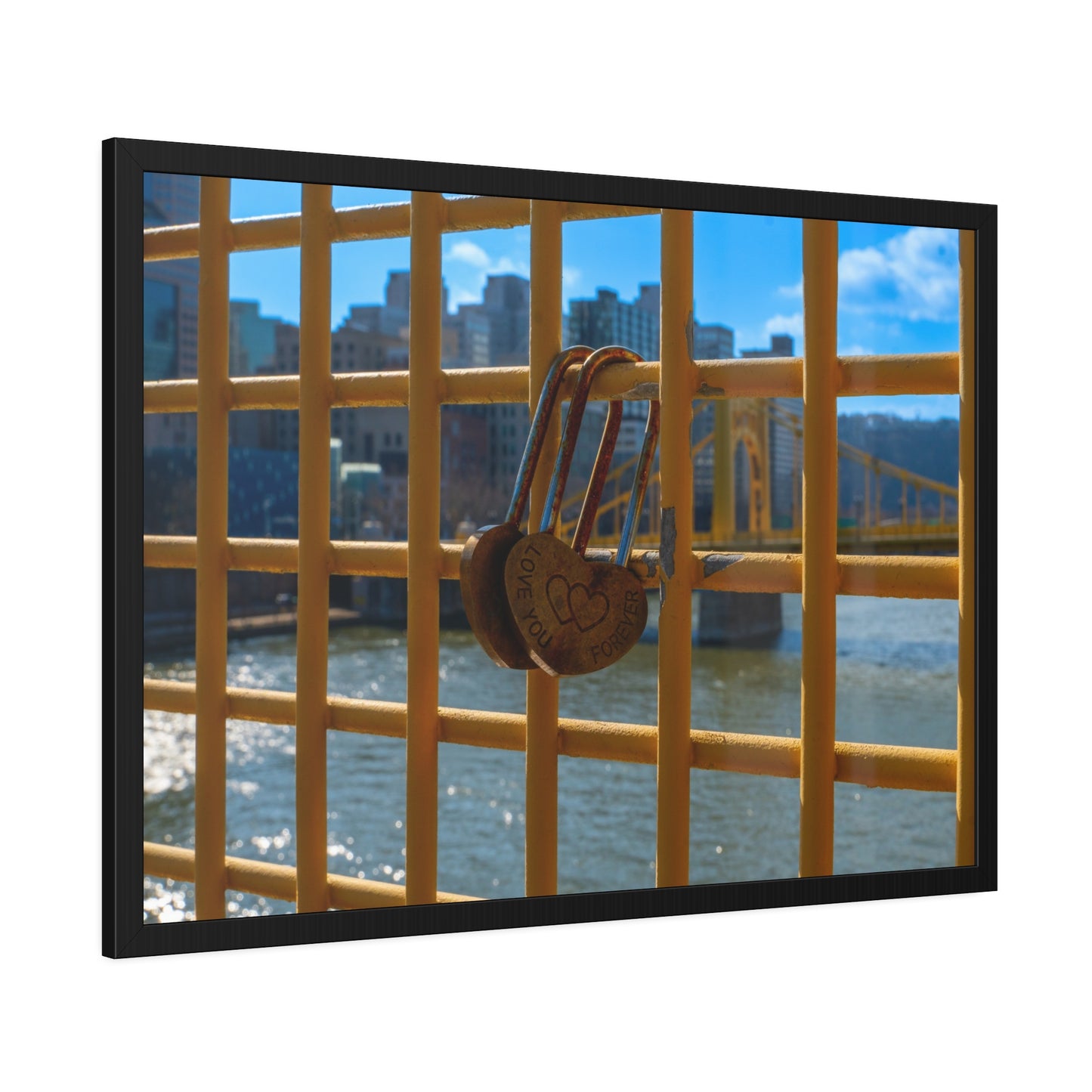 Copy of Own Pittsburgh: Limited Edition 2 Lovers in Pittsburgh Cityscape Photography Print – Featuring the Golden Triangle, Steelers, Penguins, Yellow Bridges & More – Fine Art, Semi-Gloss, or Matte – Framed or Unframed Luxury Wall Art